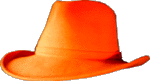 Crushable Hat....knautschbar, in leuchtendem orange