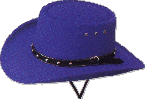 blauer Gambler-Hat, Filz, passt zum richtigen Pokerface